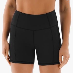 NWT PERSIT Women's High Waist Workout Yoga Shorts with Pockets  Size:XXL